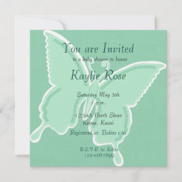 Invitación Mint Butterfly