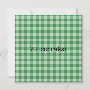 Invitación Mint Gingham Plaid Baby Shower