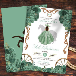 Invitación Mint Green Western Charra Quinceañera
