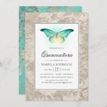 Mint Green y Pearl Damask Quinceañera