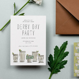 Invitación Mint Julep Horse Race Derby Day Fiesta