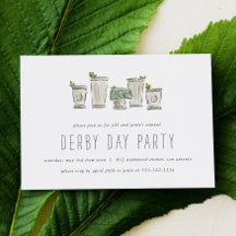 Mint Julep Horse Race Derby Day Fiesta Horizontal