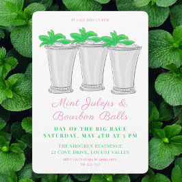 Invitación Mint Juleps Bourbon Balls Carrera de caballos Derb