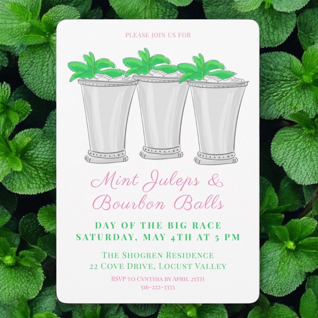 Invitación Mint Juleps Bourbon Balls Carrera de caballos Derb (Subido por el creador)