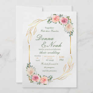 Invitación Mint Mold Modern Wedn Invitation Poster