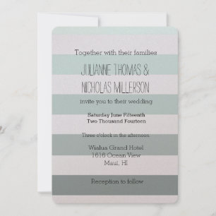 Invitación Mint Ombre Stripes Boda