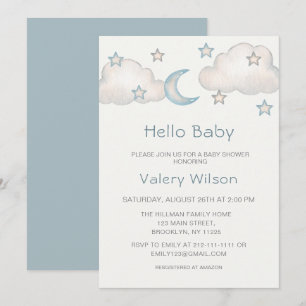 Invitación Mint Turquoise Boy Baby Shower