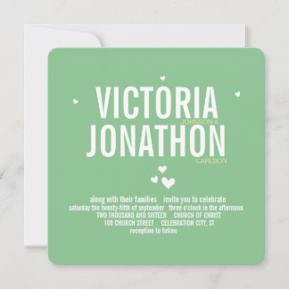 Invitación Mint Yellow Modern Patrón Geométrico Typografía