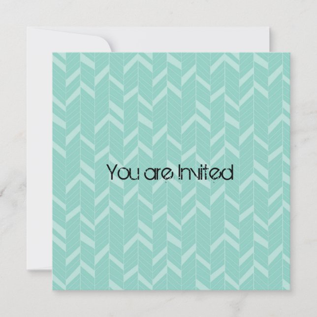 Invitación Minty Aqua Resumen Baby Shower (Anverso)