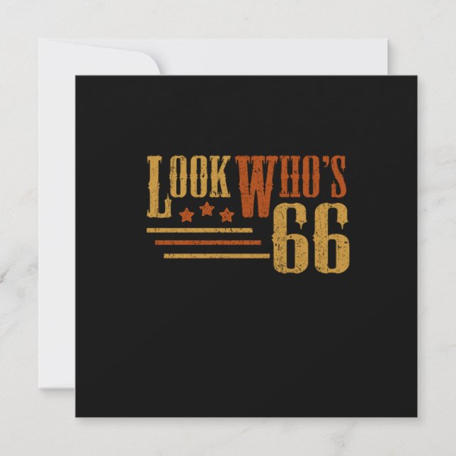 Invitación Mira el regalo de cumpleaños número 66 de 66 años (Anverso)