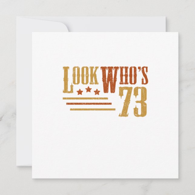 Invitación Mira el regalo de cumpleaños número 73 de 73 años  (Anverso)