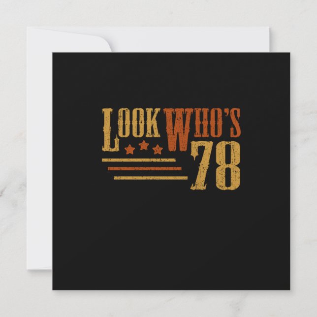 Invitación Mira qué regalo de cumpleaños 78 años de antigüeda (Anverso)