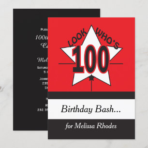 Invitación Mira quién cumple 100 años  100a Iniciativa