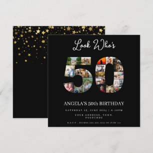 Invitación mira quién cumple 50 feliz cumpleaños número 50 Co