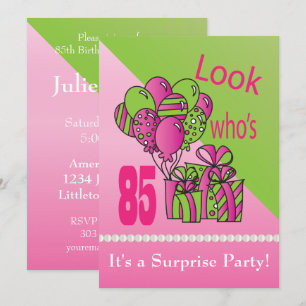 Invitación Mira quién cumple 85 años  85º cumpleaños