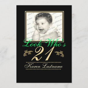 Invitación Mira quién es la foto de 21