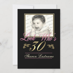 Invitación Mira quién es la foto de 30