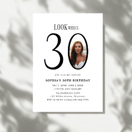 Invitación Mira quién es la foto mínima de 30 años