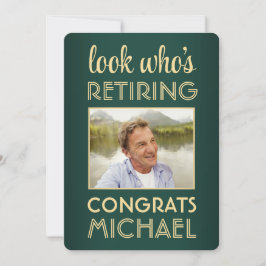 Invitación Mira quién está retirando la foto de un Fiesta de