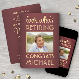 Invitación Mira quién está retirando la foto del Fiesta de ju