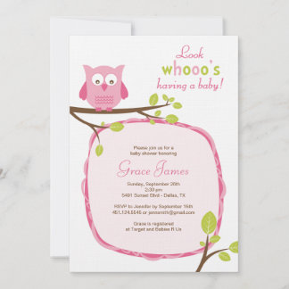Invitación Mira quién está teniendo un bebé - Leche de búho r