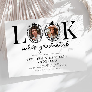 Invitación Mira Quién se Graduó Fiesta de Graduación Conjunta
