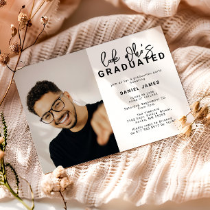 Invitación Mira quién se graduó Foto Fiesta de Graduación