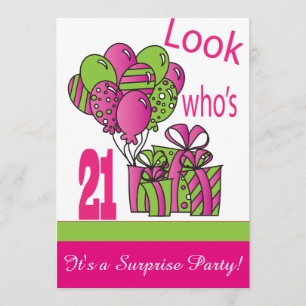 Invitación Mira quién tiene 21 años   21 cumpleaños