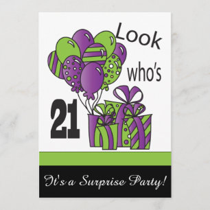 Invitación Mira quién tiene 21 años   21 cumpleaños