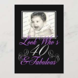 Invitación Mira quién tiene 40 años y fabuloso