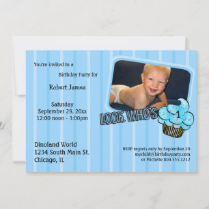 Invitación ¡Mira Quién Tiene Un Verde azulado Cumpleaños A La