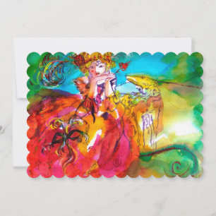 Invitación MIRANDOLINA BAILE DE MÁSCARAS amarillo marrón rojo