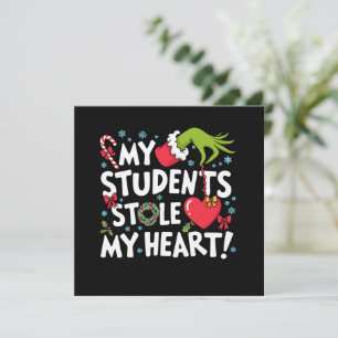 Invitación Mis alumnos me robaron el corazón Navidad Xmas Pro