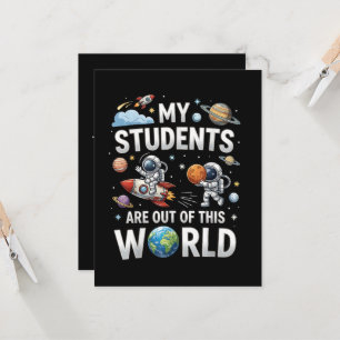 Invitación Mis estudiantes están fuera en este mundo espacial