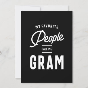 Invitación Mis favoritos me llaman Gram