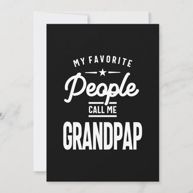Invitación Mis favoritos me llaman Grandpap (Anverso)