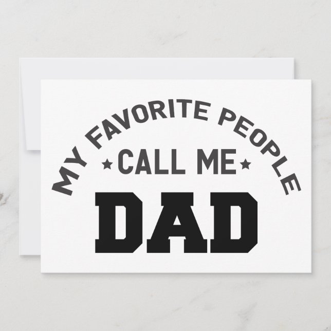 Invitación Mis favoritos me llaman papá (Anverso)