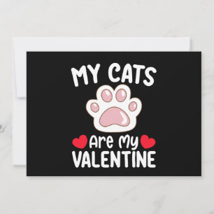 Invitación Mis Gatos Son Amantes De Mascotas Graciosos De San