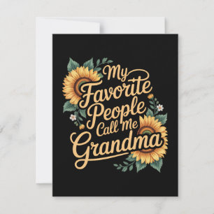 Invitación Mis personas favoritas me llaman abuela día de la