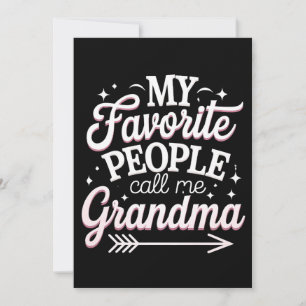 Invitación Mis personas favoritas me llaman abuela el Día de 