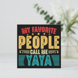 Invitación Mis personas favoritas me llaman Yaya Madres Vinta