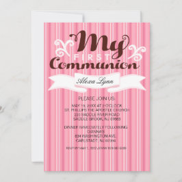 Invitación Mis primeros Chicas de la Comunión rechazaron la i