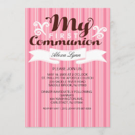 Invitación Mis primeros Chicas de la Comunión rechazaron la i