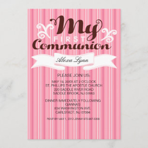 Invitación Mis primeros Chicas de la Comunión rechazaron la i