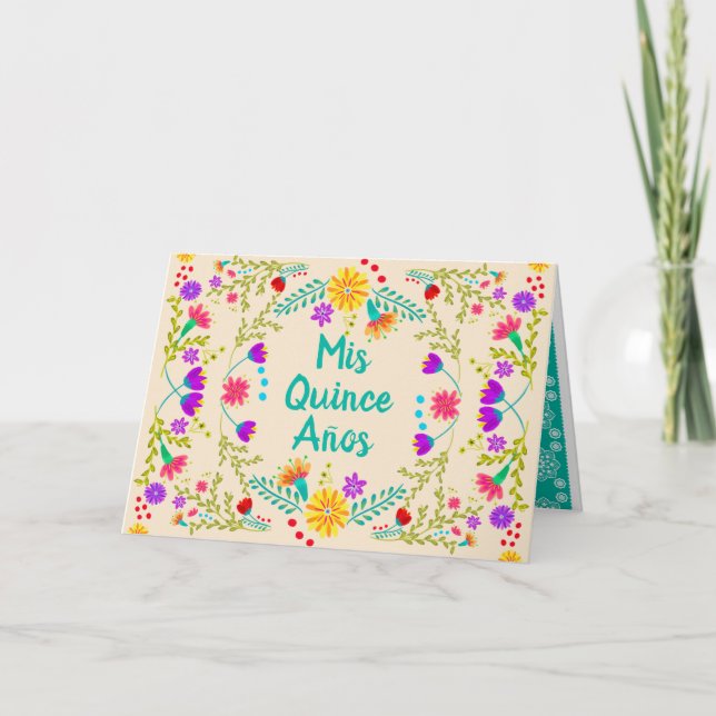 Invitación Mis Quince Anos Champagne Quinceanera Mexicana (Anverso)