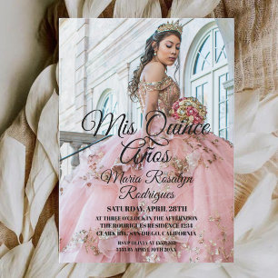Invitación Mis Quince Años Foto Moderna Quinceañera