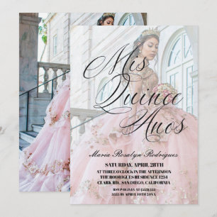 Invitación Mis Quince Años Modernos 2 Foto Quinceañera 