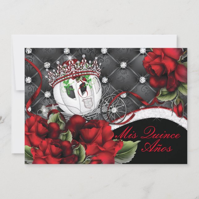 Invitación Mis Quince Anos y dulces 16 (Anverso)