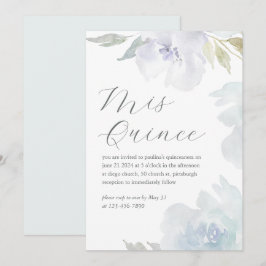 Invitación Mis Quince Floral 15 años cumpleaños Quinceañera