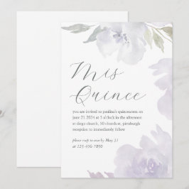 Invitación Mis Quince Floral 15 años cumpleaños Quinceañera